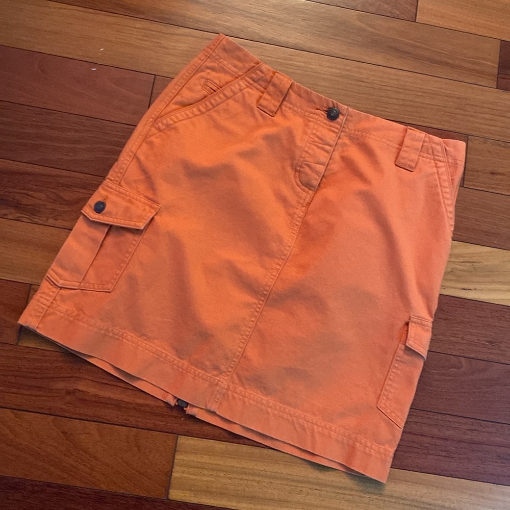 Liz Claiborne Woman Denim Skirt size Petite 6 Orange fall